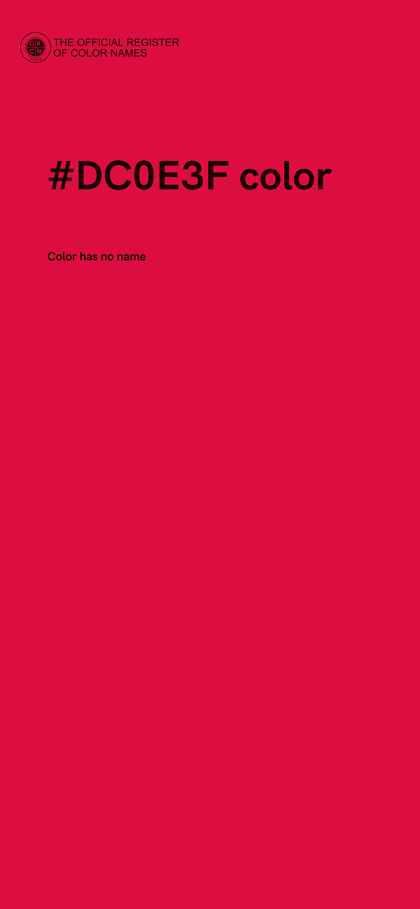 #DC0E3F color image