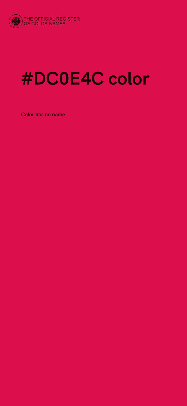 #DC0E4C color image