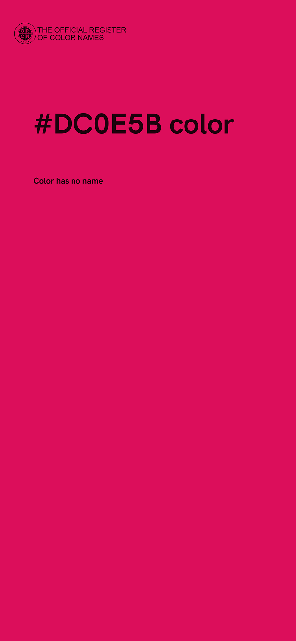 #DC0E5B color image