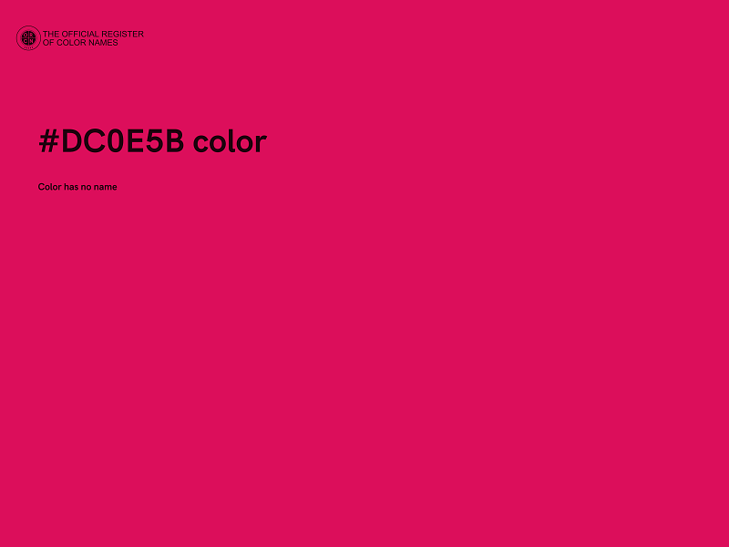 #DC0E5B color image
