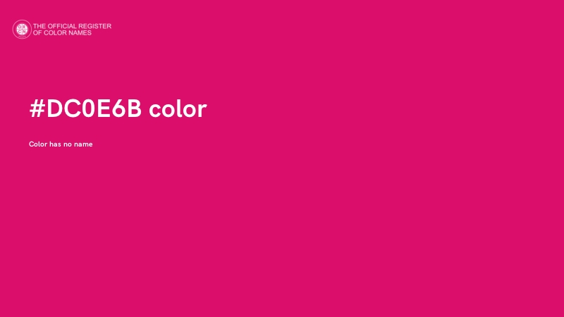 #DC0E6B color image