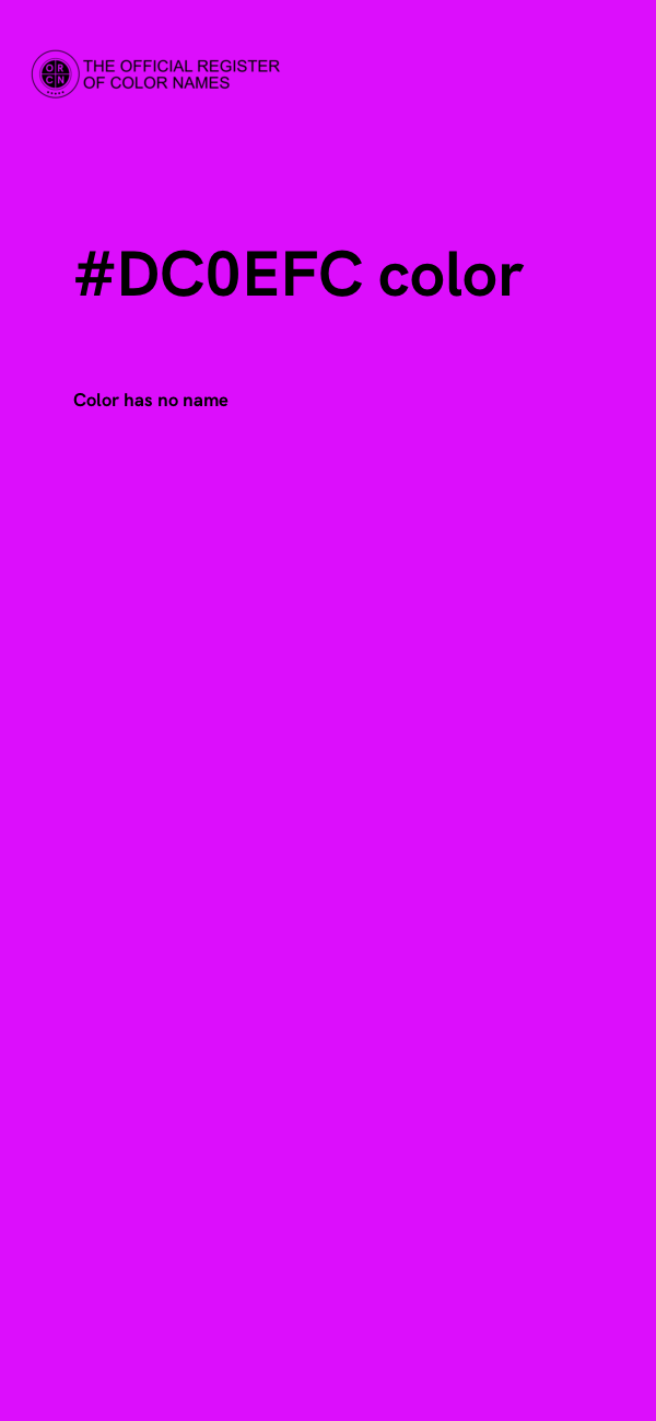 #DC0EFC color image