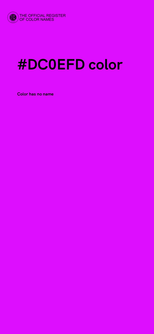 #DC0EFD color image