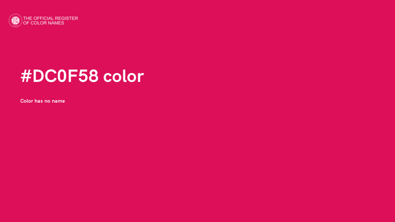 #DC0F58 color image