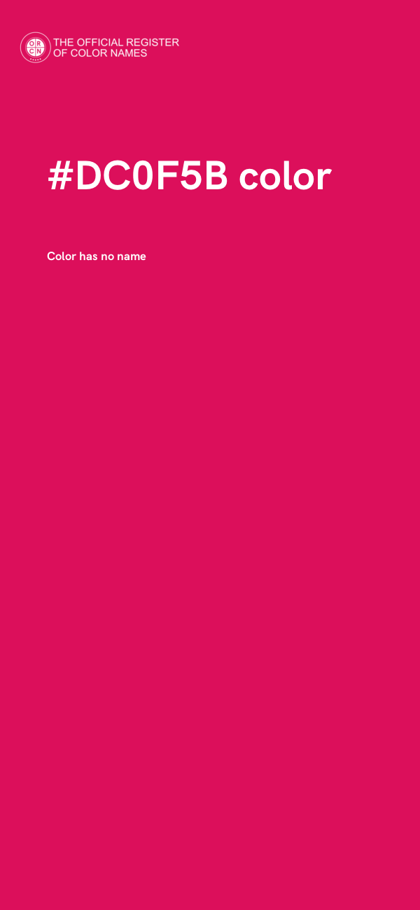 #DC0F5B color image