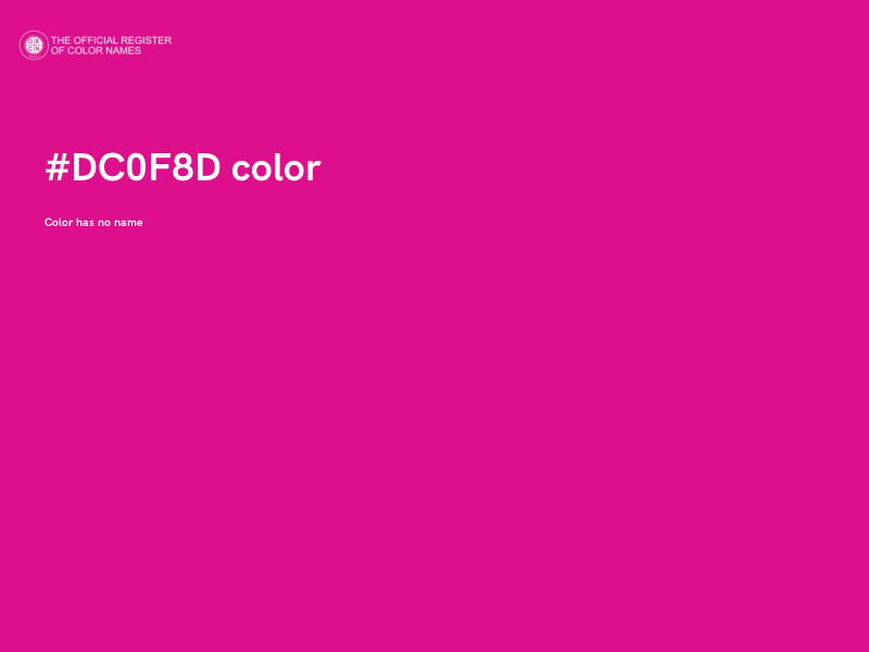 #DC0F8D color image