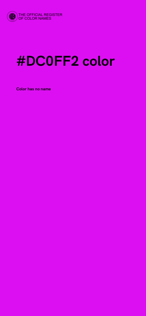 #DC0FF2 color image