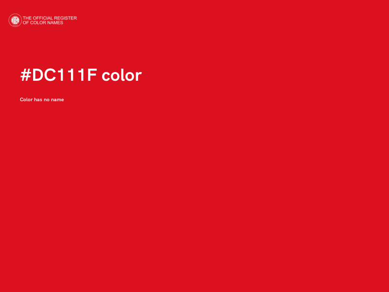 #DC111F color image