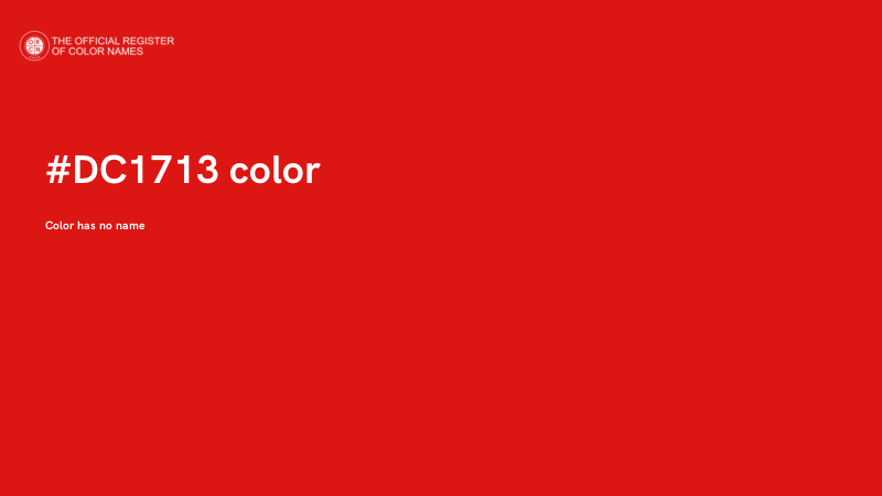 #DC1713 color image