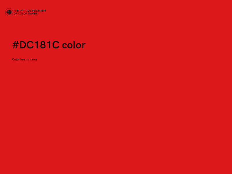 #DC181C color image