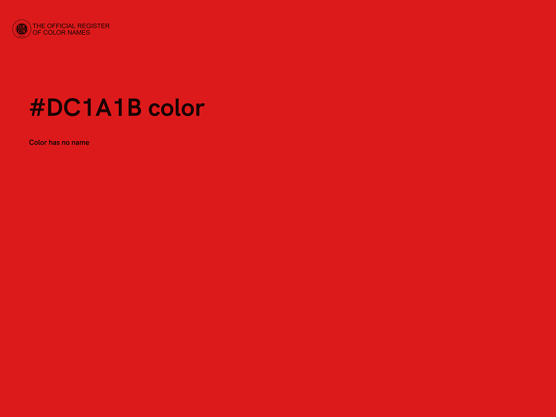 #DC1A1B color image