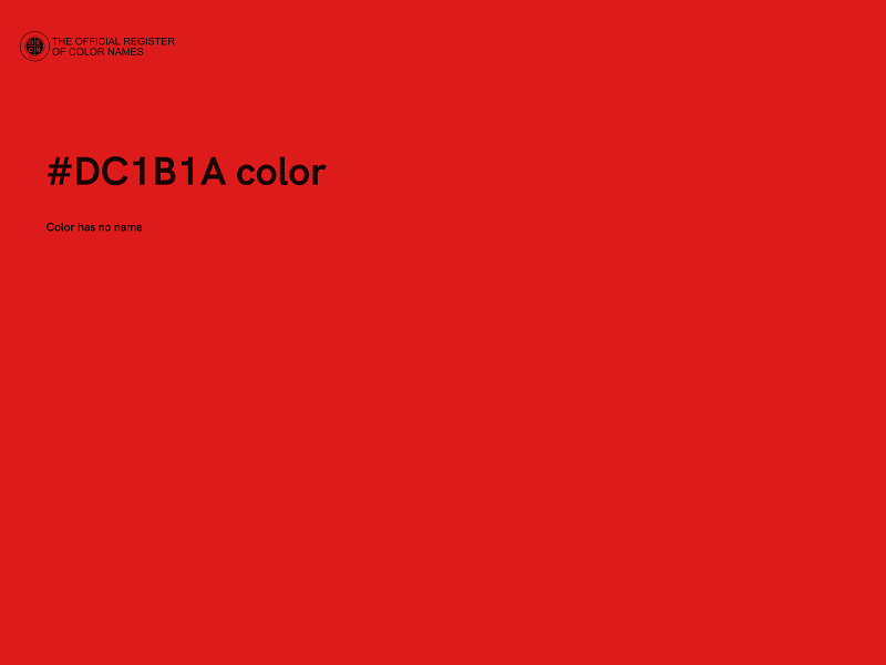 #DC1B1A color image