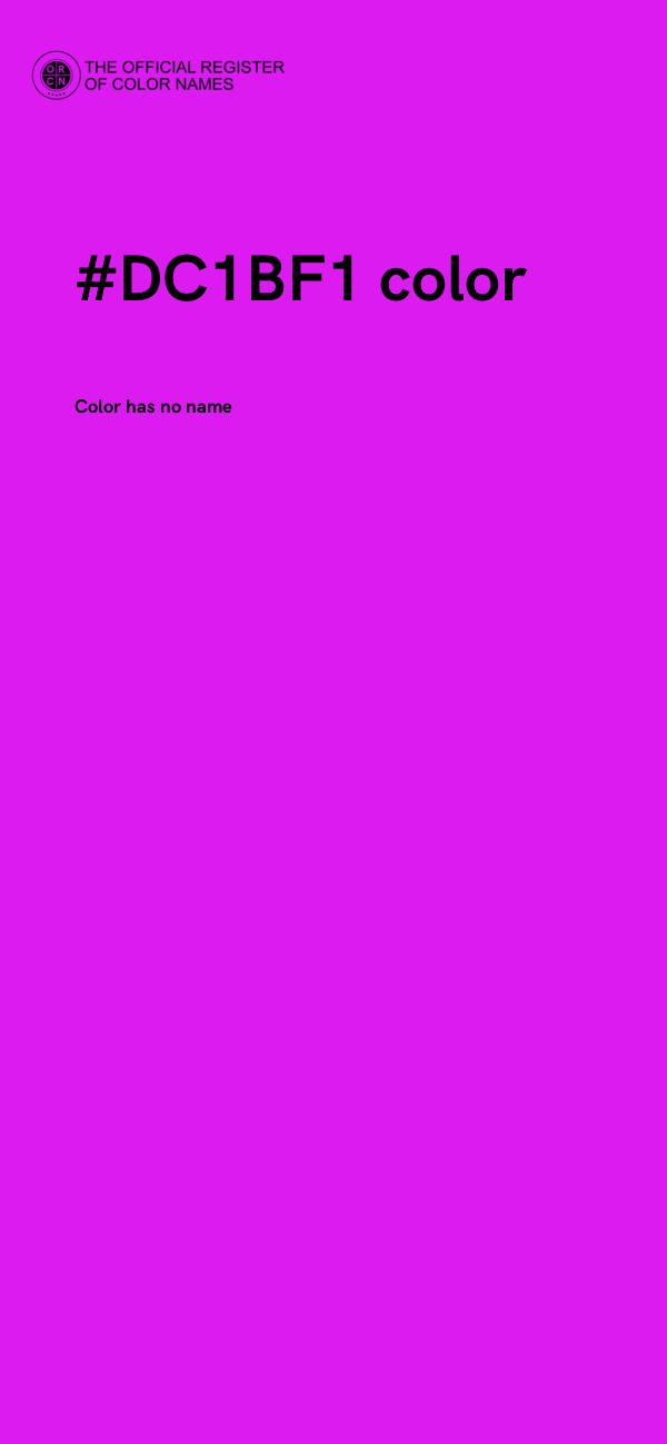 #DC1BF1 color image