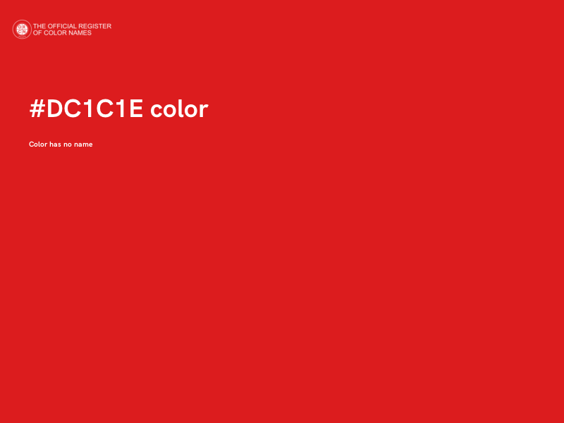 #DC1C1E color image