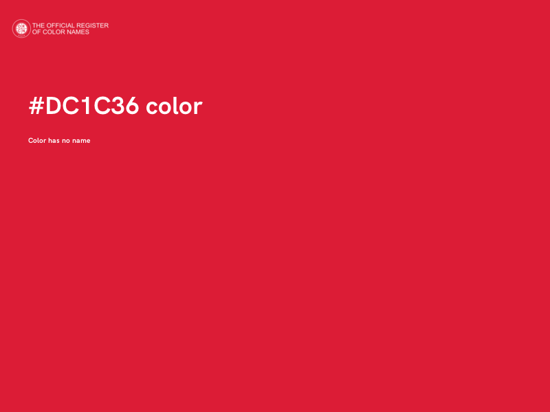 #DC1C36 color image