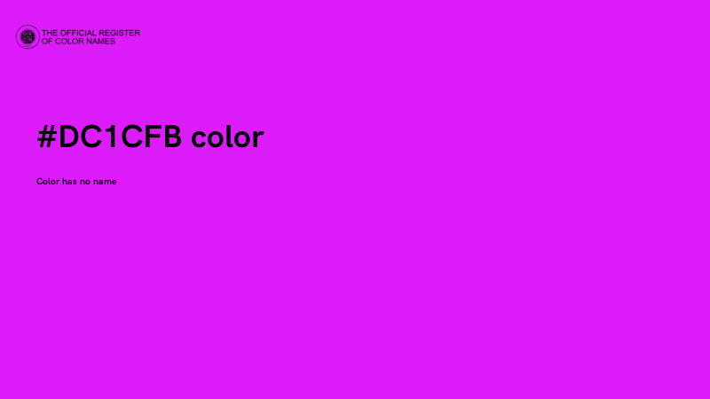 #DC1CFB color image