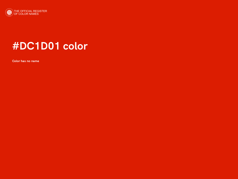 #DC1D01 color image