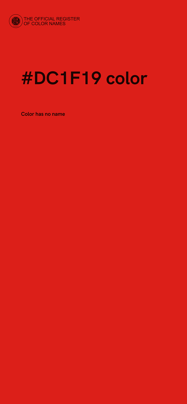 #DC1F19 color image