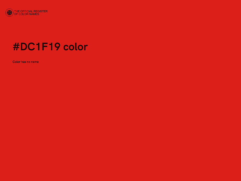 #DC1F19 color image