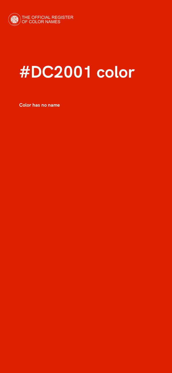 #DC2001 color image