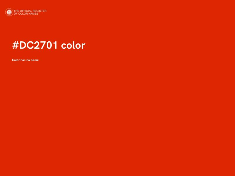 #DC2701 color image