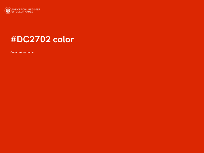 #DC2702 color image