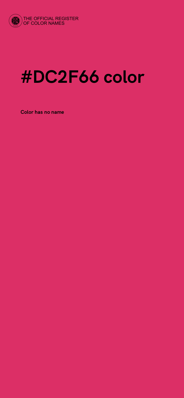 #DC2F66 color image