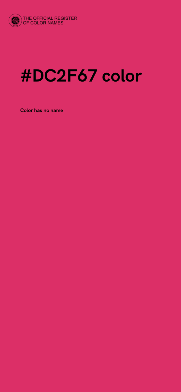 #DC2F67 color image