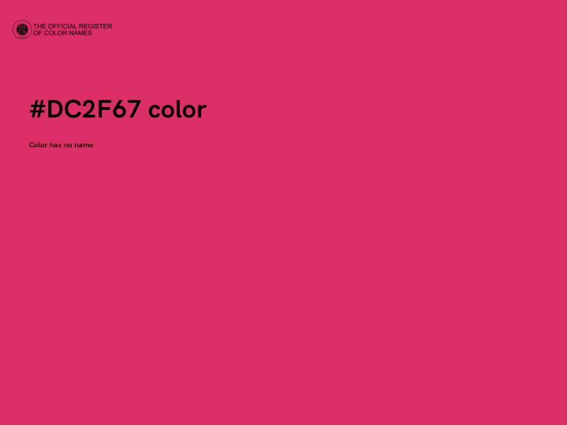 #DC2F67 color image