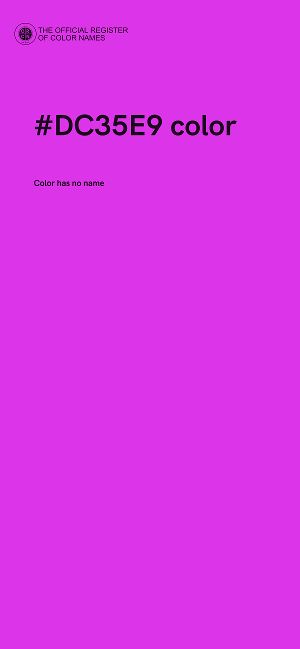 #DC35E9 color image