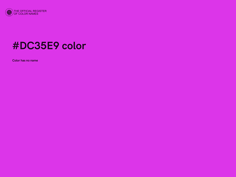 #DC35E9 color image