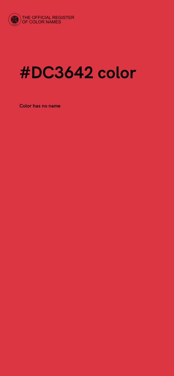 #DC3642 color image