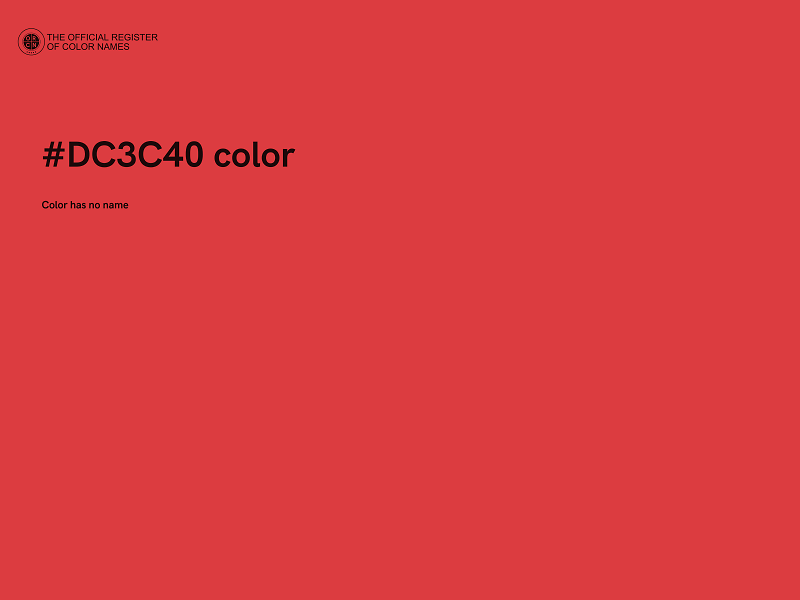#DC3C40 color image