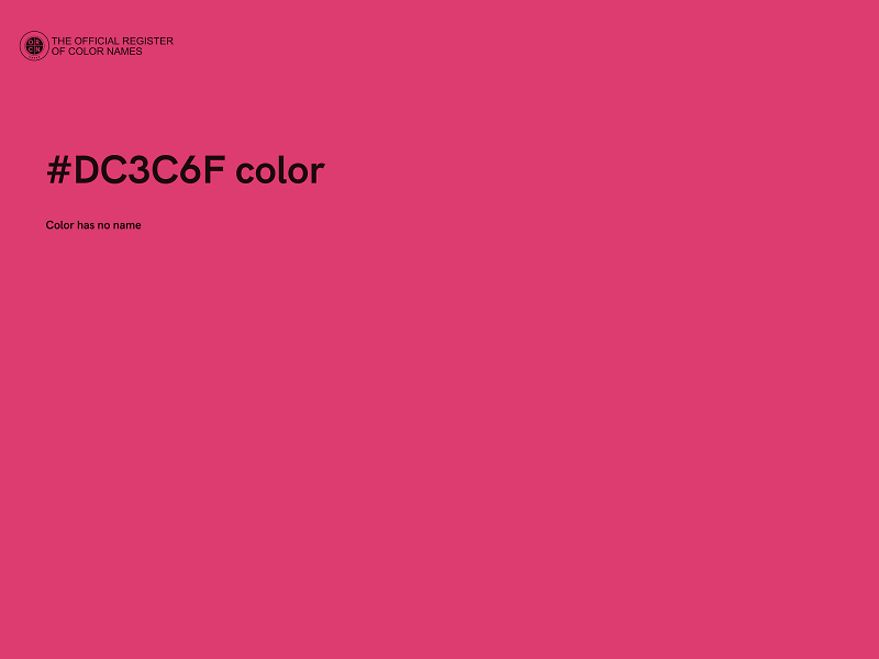 #DC3C6F color image
