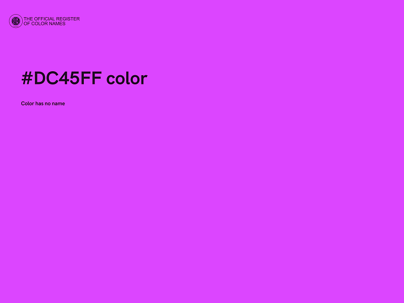 #DC45FF color image