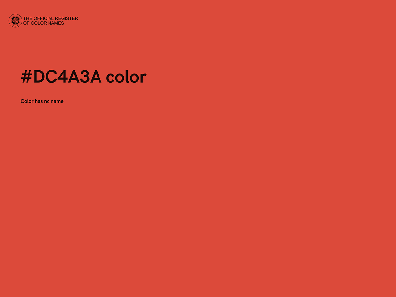 #DC4A3A color image