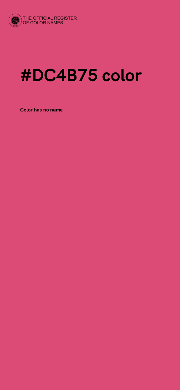 #DC4B75 color image