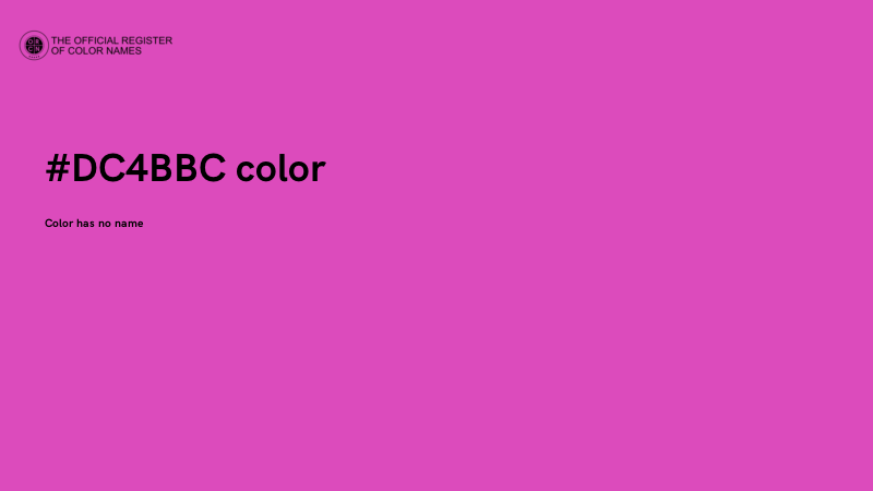 #DC4BBC color image