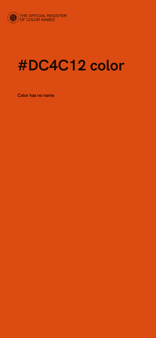#DC4C12 color image