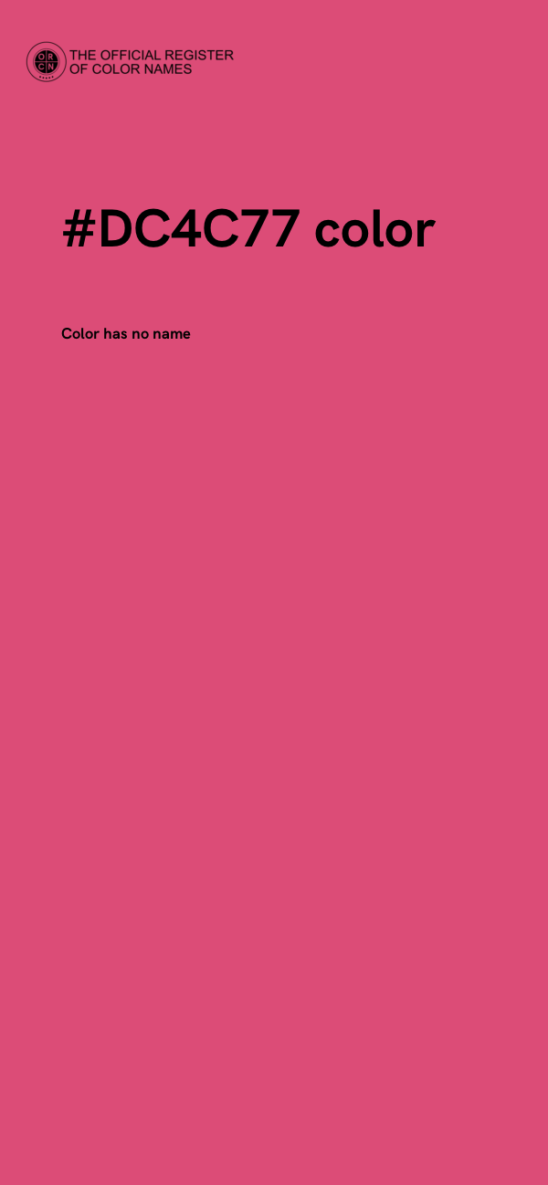 #DC4C77 color image