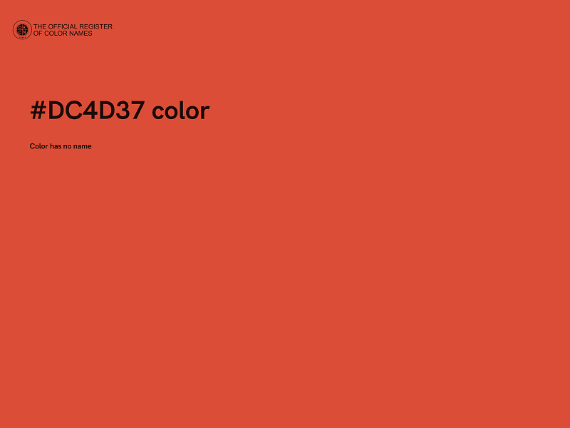 #DC4D37 color image