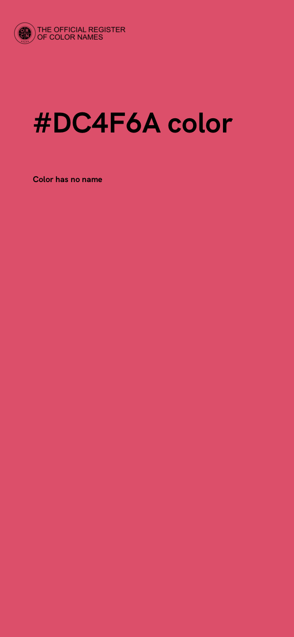 #DC4F6A color image