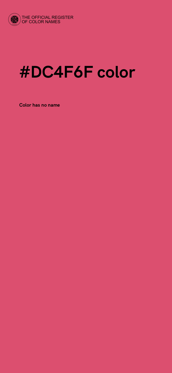 #DC4F6F color image