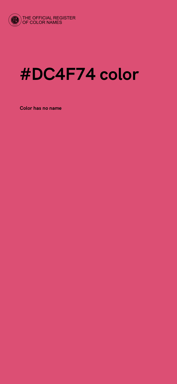 #DC4F74 color image