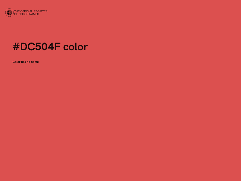 #DC504F color image