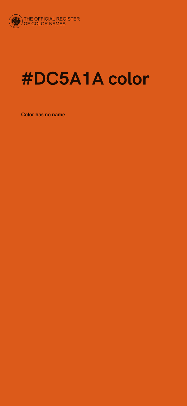 #DC5A1A color image
