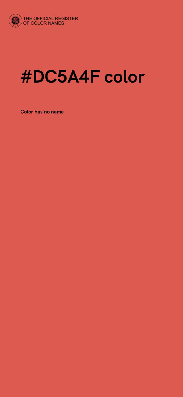 #DC5A4F color image