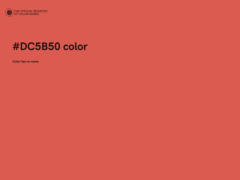 #DC5B50 color image