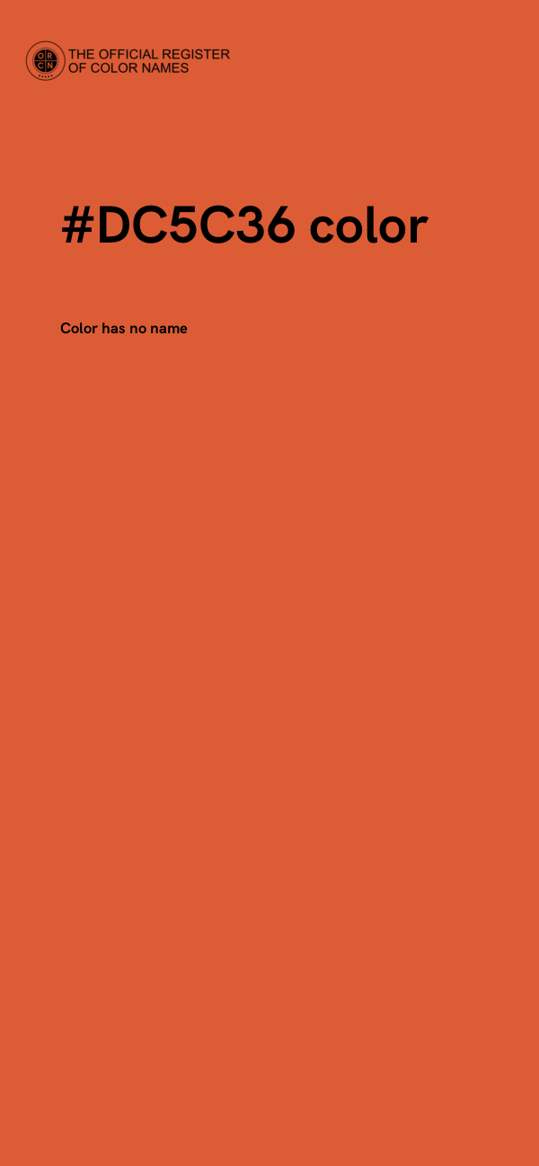 #DC5C36 color image