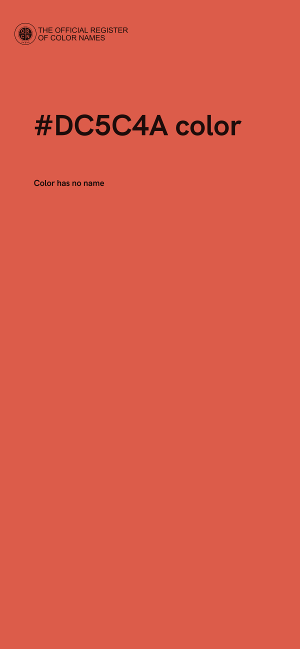 #DC5C4A color image